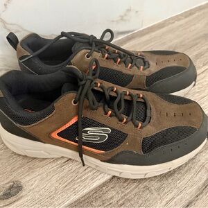 Skechers Oak Canyon Relaxed Memory Foam Men's Black and Brown Walking Shoes